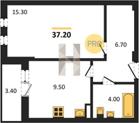Продажа однокомнатной квартиры 37.20/15.30/9.50 4/7 Круговая ул, д. 4/1/4 Корпус 4