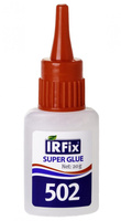 Клей секундный цианакрилатный IRFIX Super Glue 502 бесцветный (20гр)