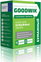 Клей обойный GOODWIK 9 для бумажных обоев 140гр