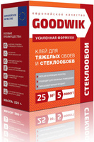 Клей обойный GOODWIK 25 для тяж. и стеклообоев 220гр