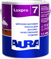 Краска шёлково-матовая для высококачественной отделки "AURA LUXPRO 7" База А 2,5л