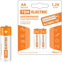 Аккумулятор AA-2300 mAh Ni-MH BP - 2 шт TDM