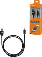 Дата-кабель, ДК 7, USB - micro USB, 1 м, тканевая оплетка, черный, TDM