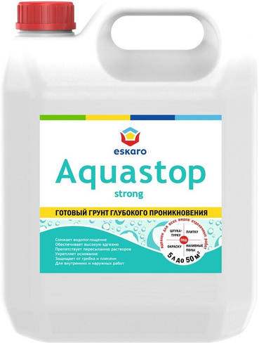 Грунт глубокого проникновения "Eskaro Aquastop Strong" 5л