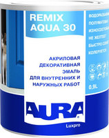 Эмаль акриловая п/матовая "AURA LUXPRO REMIX AQUA 30" База А 0,9л