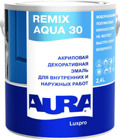 Эмаль акриловая п/матовая "AURA LUXPRO REMIX AQUA 30" База А 2,4л