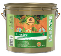 Биозащитный грунт для древесины "Eskaro Biostop" б/цв. 2,7л