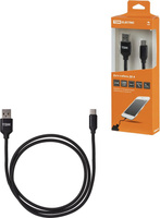 Дата-кабель, ДК 8, USB - USB Type-C, 1 м, тканевая оплетка, черный, TDM