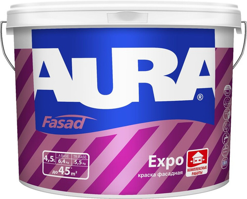 Краска фасадная "AURA Expo" База А 4,5л