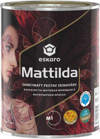 Краска акрилатная моющаяся матовая для внутренних работ "Eskaro Mattilda" База А, 0,95л