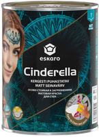 Краска особо стойкая к загрязнениям матовая для стен "Eskaro Cinderella" База А, 0,9л