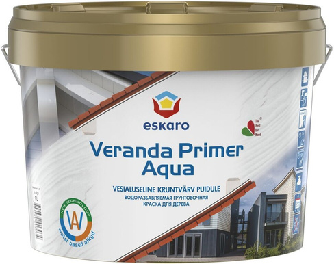 Грунтовочная матовая краска "Eskaro Veranda Primer Aqua" 2,7л