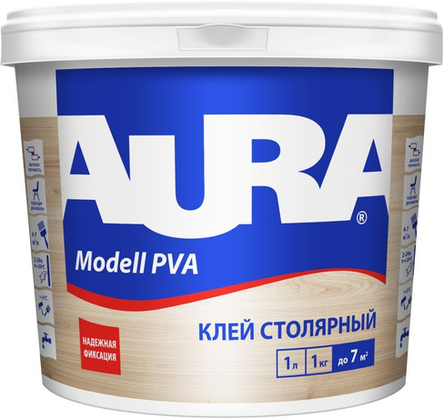 Клей столярный универсальный "Aura Modell PVA" 1л