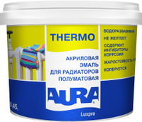 Эмаль акриловая для радиаторов п/матовая "AURA LUXPRO THERMO" База А 0,45л