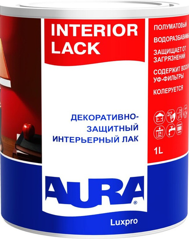 Лак акриловый интерьерный "AURA LUXPRO Interior Lack" 1л