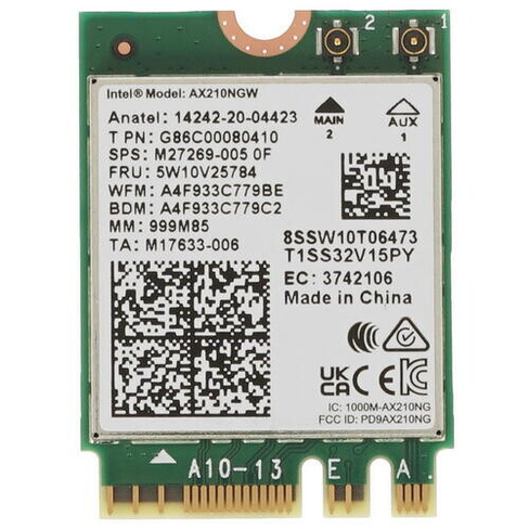 Wi-Fi адаптер + Bluetooth Intel AX210.NGWG.NV