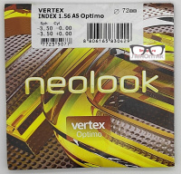 Очковая линза Neolook Vertex 1.56 SP Optimo (сфера от -6.25 до -10.0 цилиндр от -2.25 до -4.0)