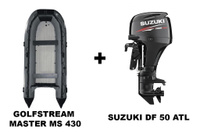 Лодка ПВХ GOLFSTREAM MASTER MS 430 + 4x-тактный лодочный мотор SUZUKI DF 50 ATL Golfstream + Suzuki