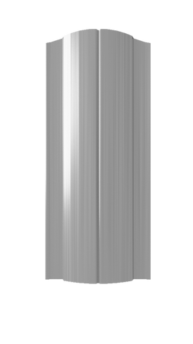 Штакетник 0,5х 131 мм, Premium, Полукруглый, цинк