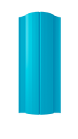 Штакетник 0,5х 131 мм, Premium, Полукруглый , RAL 5015