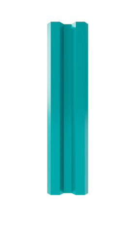 Штакетник 0,5х 75 мм, М-образный, RAL 5021