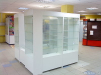Торговое оборудование Витрина ЛДСП, со стеклом, квадратная
