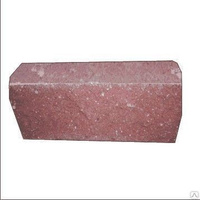 Кирпич прессованный бетонный Рваный камень вишневый