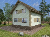 Проект дачного дома двухэтажного из теплоблока 147.26 кв.м