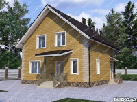 Проект дачного дома двухэтажного из теплоблока 149.15 кв.м
