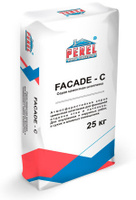 Серая цементная шпатлевка FACADE - C