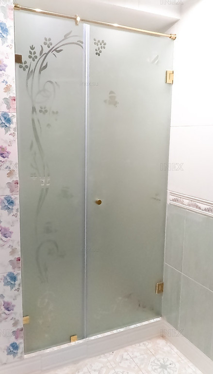 Душевой уголок матовое стекло с рисунком