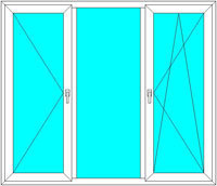Окно ПВХ 4-камерное Rehau (60) 1400х1800, поворотно-откидное, поворотное