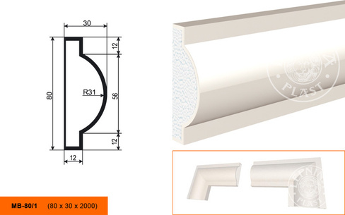 Молдинг МВ - 80/1