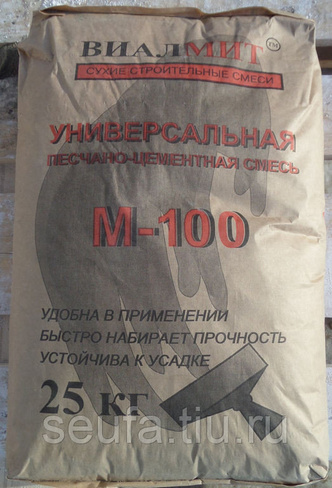 ПЦС М150 "ПЛИТОМИКС" Песчано-цементная смесь, 25кг