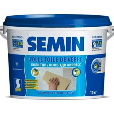 Клей для стеклообоев SEMIN(Семин) COLLE TOILE DE VERRE / Коль ТДВ 10кг