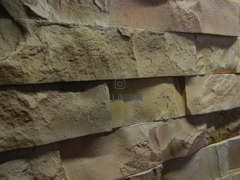 Декоративный сланец карельский песочный, 495x100 мм, выс. от 10 до 40 мм