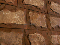 Дворцовый декоративный кирпич крупный, красный, гипс, 120-320x100 мм