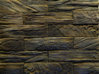 Древесный декоративный кирпич, светло-коричневый, гипс, 245х65 мм,14 мм