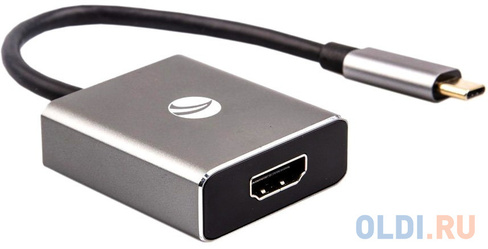Aдаптер USB 3.1 Type-Cm -->HDMI A(f) 4K@60Hz, Aluminum Shell, VCOM