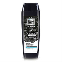 Витэкс Black clean for Men Гель-душ для мытья волос, тела и бороды с активным углем, 400 мл