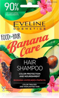 Шампунь для окрашенных и повреждённых волос Banana Care Eveline, 20 мл