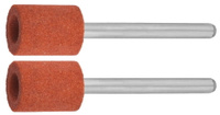 Цилиндр абразивный шлифовальный на шпильке, P 120, d 9,5x12,7х3,2 мм, L 45 мм, 2 шт ЗУБР