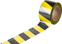 Сигнальная лента, цвет черно-желтый, 75 мм х 200 м, Мастер ЗУБР