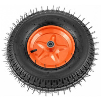 Колесо пневматическое усиленное, шина 8PR, 4.00-8 D400 мм, внутренний диаметр подшипника 12 мм, длина оси 90 мм Palisad