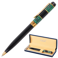 Ручка подарочная шариковая GALANT Granit Green корпус черный с темно-зеленым золотистые детали пишущий узел 07 мм