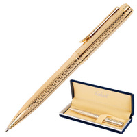 Ручка подарочная шариковая GALANT Graven Gold корпус золотистый с гравировкой золотистые детали пишущий узел 07 мм