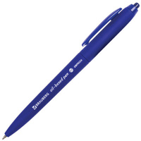 Ручка шариковая масляная автоматическая BRAUBERG "Sky Blue", СИНЯЯ, soft-touch, узел 0,7 мм, линия письма 0,35 мм, 14294