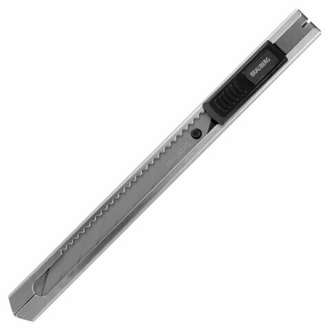 Нож канцелярский 9 мм BRAUBERG Extra 30 металлический лезвие 30° автофиксатор подвес 237084