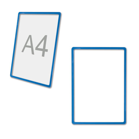 Рамка POS для ценников рекламы и объявлений А4 синяя без защитного экрана 290250