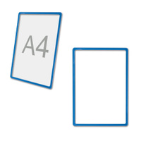 Рамка POS для ценников рекламы и объявлений А4 синяя без защитного экрана 290250